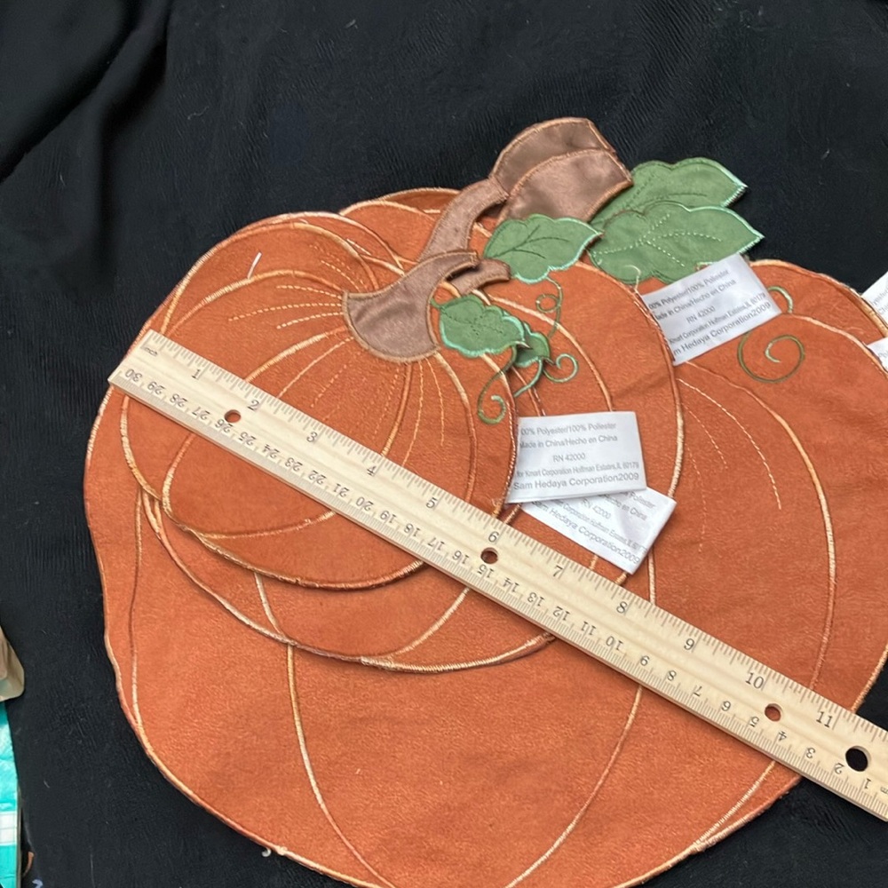 Pumpkin placemat decor - 5 pcs